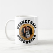 バスケットボールスーパースター写真 コーヒーマグカップ (左)