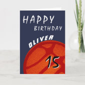 バスケットボールス10代のポーツボーイズハッピーバースデーCa カード (正面)