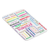 バスケットボールタイポグラフィフレキシブルフォトマグネット マグネット (右側)