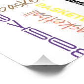 バスケットボールタイポグラフィ ポスター (コーナー)