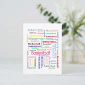 バスケットボールタイポグラフィ ポストカード (スタンド正面)