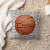 バスケットボールタイル文字装飾用クッション クッション (ブランケット)