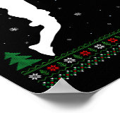 バスケットボールダンキングクリスマス醜いバスケットボールプレーヤーChr ポスター (角)