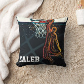 バスケットボールダンクジャンプショットモダンアーバンクールバン クッション (ブランケット)