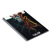 バスケットボールダンクジャンプショットモダンアーバンクールバン ノートブック (右側)