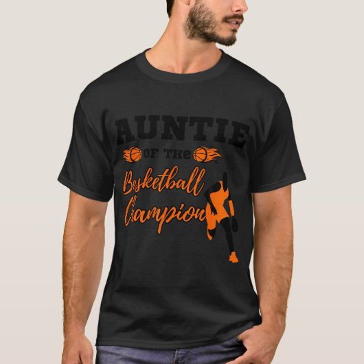 バスケットボールチャンピオンの叔母たち11誕生日Fa Tシャツ (正面)