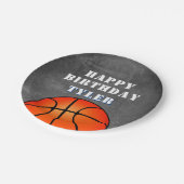 バスケットボールチョークボードフォト誕生日 ペーパープレート (アングル)