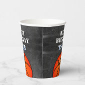 バスケットボールチョークボードフォト誕生日 紙コップ (右)