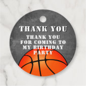 バスケットボールチョークボード誕生日ありがとう フェイバータグ (正面)