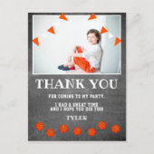 バスケットボールチョークボード誕生日写真ありがとう ポストカード (正面)