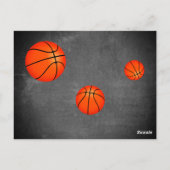 バスケットボールチョークボード誕生日写真サンキューポス ポストカード (裏面)