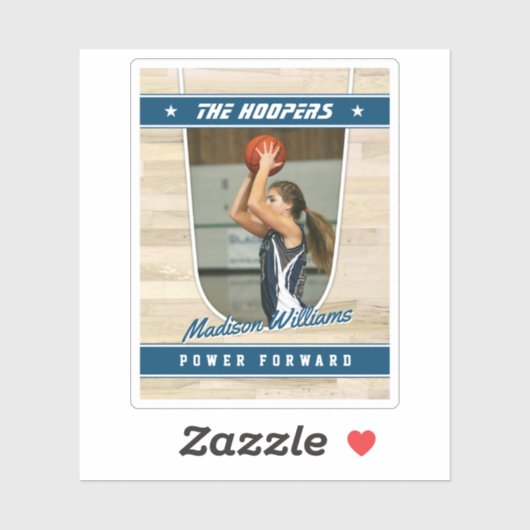 バスケットボールチームのカスタマイズ可能な青い土産 シール (シート)