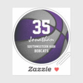 バスケットボールチームのカラーギフト(紫) シール (シート)