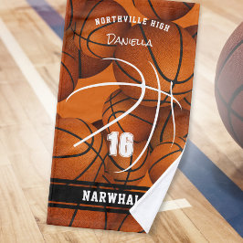 バスケットボールチームのスピリットギフトアスリート名 ハンドタオル