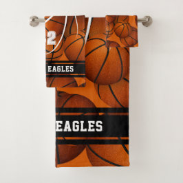 バスケットボールチームのスピリットギフトアスリート名 バスタオルセット