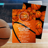 バスケットボールチームのロゴのシーズン表彰式の終了 招待状