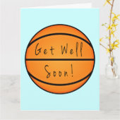 バスケットボールチームの大きなチームから早く回復する カード (黄色い花)