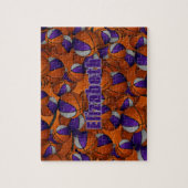 バスケットボールチームの色(紫パーソナライズされた) ジグソーパズル (縦)