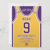 バスケットボールチームの誕生日招待状 招待状 (正面)