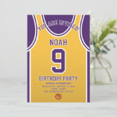 バスケットボールチームの誕生日招待状 招待状 (スタンド正面)
