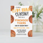 バスケットボールチームエンドオブシーズンパーティの招待状 招待状 (スタンド正面)