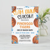 バスケットボールチームエンドオブシーズンパーティの招待状 招待状 (スタンド正面)