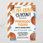 バスケットボールチームエンドオブシーズンパーティの招待状 招待状 (正面/裏面)