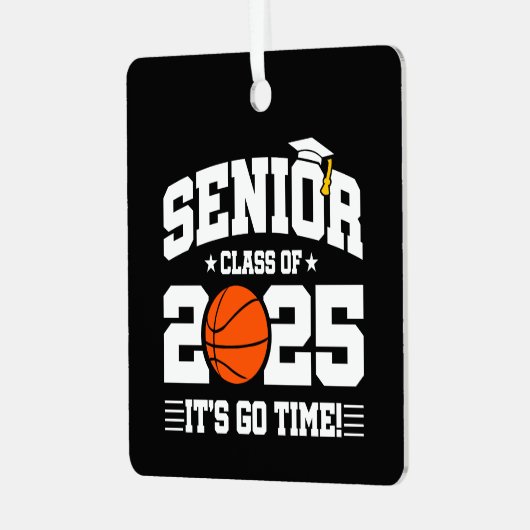 バスケットボールチームクラス2025卒業シニアチーム2025 メタルオーナメント (正面左)