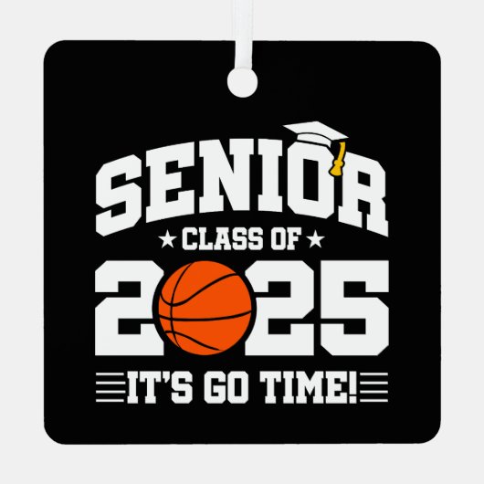 バスケットボールチームクラス2025卒業シニアチーム2025 メタルオーナメント (裏面)