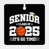 バスケットボールチームクラス2025卒業シニアチーム2025 メタルオーナメント (正面)