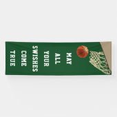 バスケットボールチームグリーンバナー 横断幕 (横)