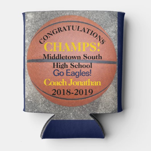 バスケットボールチームコーチクーラーボックス 缶クーラー (正面)