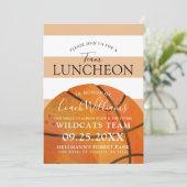 バスケットボールチームシーズン終了ランチョンタン招待状 招待状 (スタンド正面)