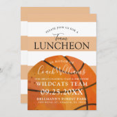 バスケットボールチームシーズン終了ランチョンタン招待状 招待状 (正面/裏面)