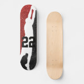 バスケットボールチームスポーツグリッター高等学校大学 スケートボード (正面)