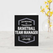 バスケットボールチームマネージャロゴギフトアイディア カード (黄色い花)