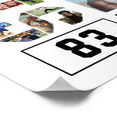 バスケットボールチーム上級卒業写真コラージュ ポスター (角)