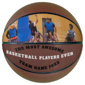 バスケットボールチーム写真カスタム文字パーソナライズされた バスケットボール (正面)