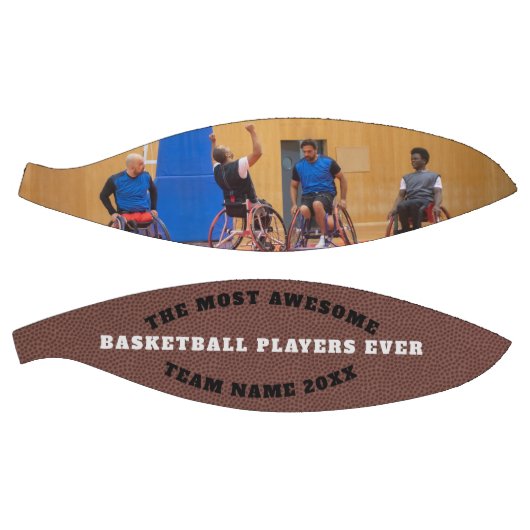バスケットボールチーム写真カスタム文字パーソナライズされた バスケットボール (パネル)