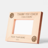 バスケットボールチーム名スポーツ レーザー彫刻フレーム (左)