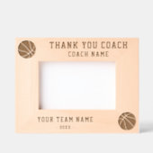 バスケットボールチーム名スポーツ レーザー彫刻フレーム (正面)