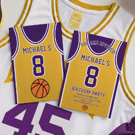 バスケットボールチーム誕生日招待状 招待状