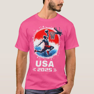 バスケットボールチーム2025バスケットボールアパレル2025 Usa T Tシャツ