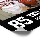 バスケットボールチーム2025年のシニアクラス写真コラージュ ポスター (角)