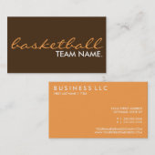 バスケットボールチーム。（色のカスタマイズ可能） 名刺 (正面/裏面)
