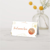 バスケットボールテント座席表誕生日ベビーシャワー プレイスカード (正面)