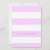 バスケットボールテーマのバースデーパーティーピンク招待状 招待状 (裏面)