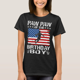 バスケットボールテーマの誕生日のPAW PAW Tシャツ
