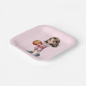 バスケットボールテーマ誕生日パーティーfor Girl's ペーパープレート (傾斜あり)