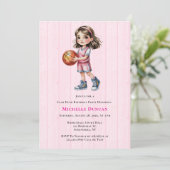 バスケットボールテーマ誕生日パーティーfor Girl's 招待状 (スタンド正面)